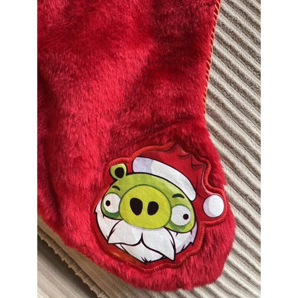 Angry Birds Red Bird Plush Christmas Stocking Santa Patch Pig 21